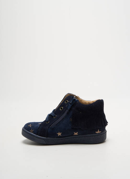 Bottillons nubuck bout rond bleu MINIBEL fille