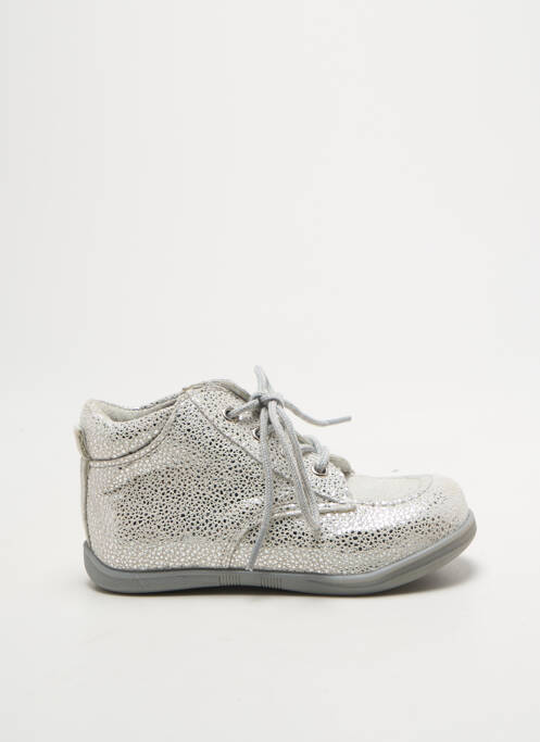 Bottillons fermeture lacets bout rond argent MINIBEL fille