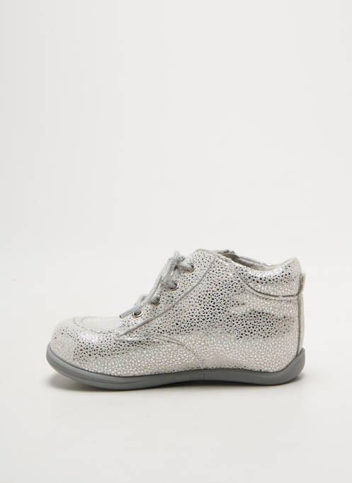 Bottillons fermeture lacets bout rond argent MINIBEL fille