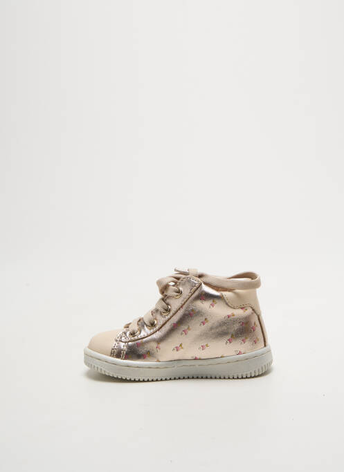 Bottillons fermeture lacets bout rond or BABYBOTTE fille