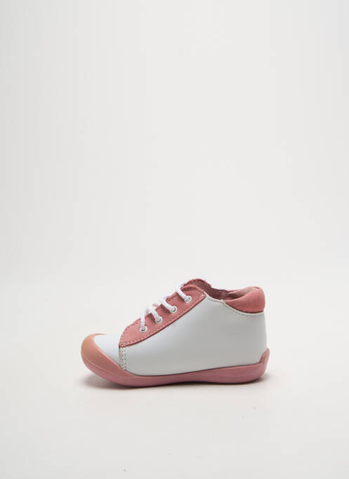 Bottillons tissage satiné bout rond rose MINIBEL fille