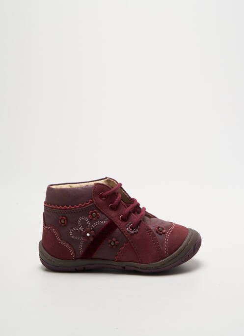 Bottillons tissage satiné bout rond violet PRIMIGI fille