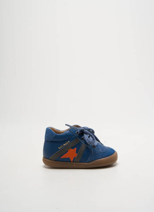 Bottillons fermeture lacets bout rond bleu BABYBOTTE garcon