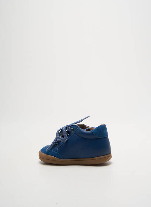 Bottillons fermeture lacets bout rond bleu BABYBOTTE garcon