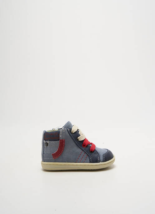 Bottillons fermeture zip et lacets bout rond bleu PRIMIGI garcon