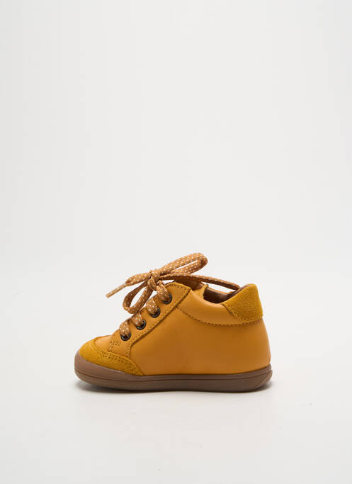 Bottillons fermeture lacets bout rond jaune BABYBOTTE garcon