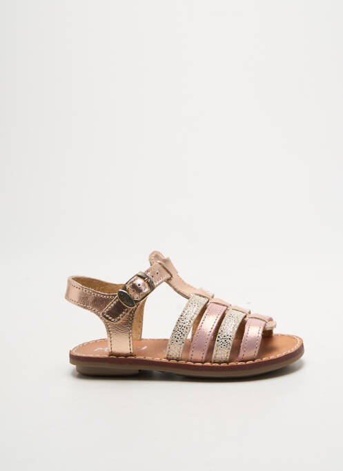 Sandales/nu pieds impression bout ouvert rose MINIBEL fille