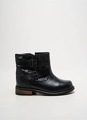 Bottines/boots tissage tissage pailleté talon bas noir INITIALE PARIS fille