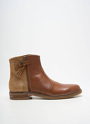 Bottines/boots matière lisse talon bas marron BABYBOTTE fille