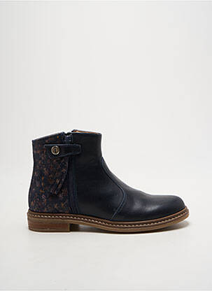 Bottines/boots matière lisse talon bas bleu BABYBOTTE fille
