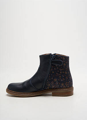 Bottines/boots matière lisse talon bas bleu BABYBOTTE fille