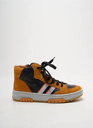 Baskets nubuck bout rond jaune BABYBOTTE garçon