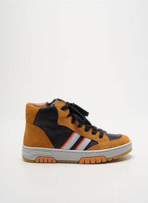 Baskets nubuck bout rond jaune BABYBOTTE garçon
