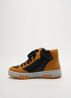 Baskets nubuck bout rond jaune BABYBOTTE garçon