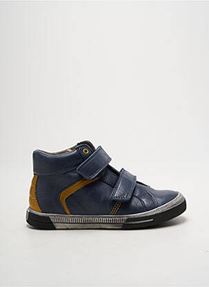 Baskets tissage satiné bout rond bleu BELLAMY garcon