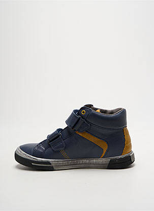 Baskets tissage satiné bout rond bleu BELLAMY garcon
