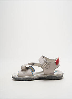 Sandales/nu pieds fermeture scratch bout ouvert gris NOËL fille