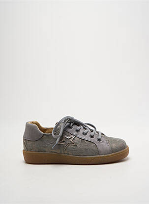Baskets impression bout rond gris MINIBEL fille