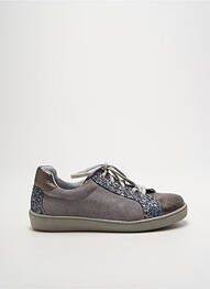 Baskets nubuck bout rond gris MINIBEL fille