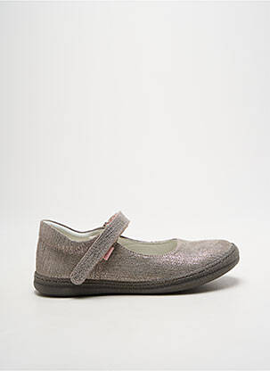 Ballerines tissage satiné bout rond argent PRIMIGI fille
