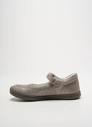 Ballerines tissage satiné bout rond argent PRIMIGI fille