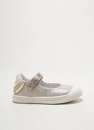 Ballerines tissage satiné bout rond or BABYBOTTE fille