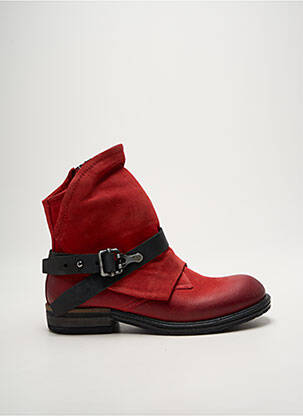 Bottines/boots fourrée talon plat jusqu'à 3cm rouge METAMORF'OSE femme