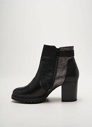 Bottines/boots matière lisse talon de 7 à 9cm noir GEO-REINO femme