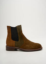 Bottines/boots nubuck talon plat jusqu'à 3cm vert GEO-REINO femme