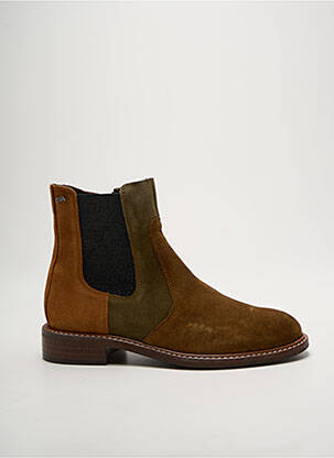 Bottines/boots nubuck talon plat jusqu'à 3cm vert GEO-REINO femme
