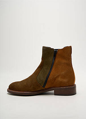 Bottines/boots nubuck talon plat jusqu'à 3cm vert GEO-REINO femme