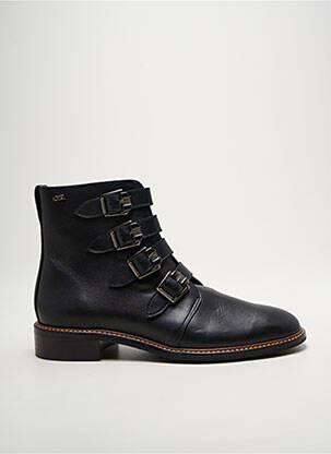 Bottines/boots matière lisse talon plat jusqu'à 3cm noir GEO-REINO femme
