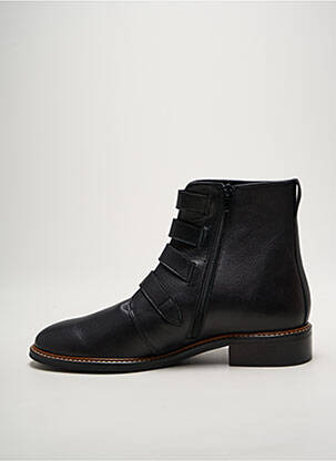 Bottines/boots matière lisse talon plat jusqu'à 3cm noir GEO-REINO femme