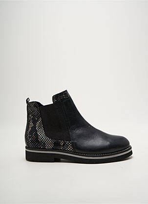 Bottines/boots matière lisse talon plat jusqu'à 3cm noir GEO-REINO femme