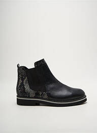 Bottines/boots matière lisse talon plat jusqu'à 3cm noir GEO-REINO femme