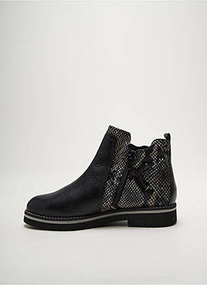 Bottines/boots matière lisse talon plat jusqu'à 3cm noir GEO-REINO femme
