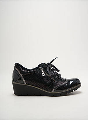 Chaussures de confort fermeture zip et lacets talon de 4 à 6cm noir GEO-REINO femme