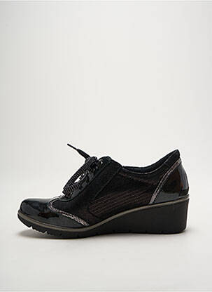 Chaussures de confort fermeture zip et lacets talon de 4 à 6cm noir GEO-REINO femme
