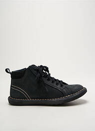 Baskets fermeture zip et lacets talon plat jusqu'à 3cm noir BRAN'S femme