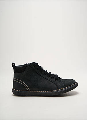 Baskets nubuck talon plat jusqu'à 3cm noir BRAN'S femme