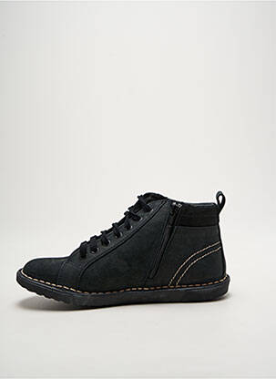 Baskets nubuck talon plat jusqu'à 3cm noir BRAN'S femme