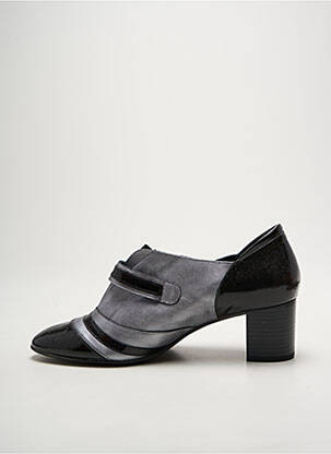 Derbies effet froissé talon de 4 à 6cm argent J.METAYER femme