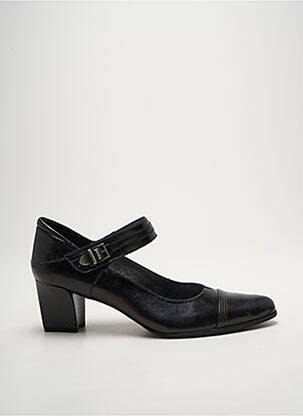 Escarpins tissage satiné talon de 4 à 6cm noir J.METAYER femme