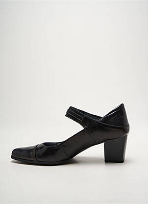 Escarpins tissage satiné talon de 4 à 6cm noir J.METAYER femme