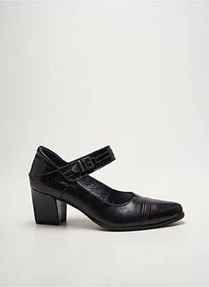 Escarpins tissage satiné talon de 4 à 6cm noir J.METAYER femme