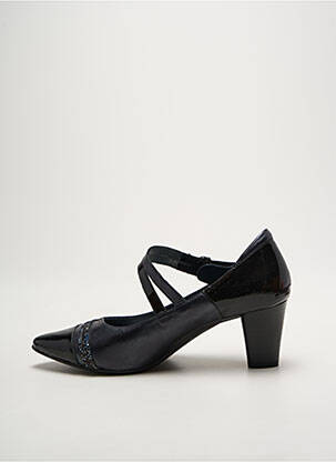 Escarpins matière lisse talon de 4 à 6cm noir J.METAYER femme
