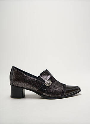 Mocassins matière lisse talon de 4 à 6cm argent J.METAYER femme