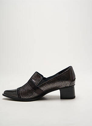 Mocassins matière lisse talon de 4 à 6cm argent J.METAYER femme