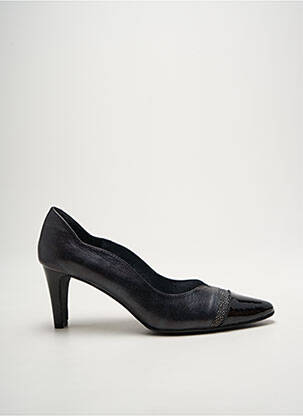 Escarpins tissage satiné talon de 7 à 9cm noir J.METAYER femme