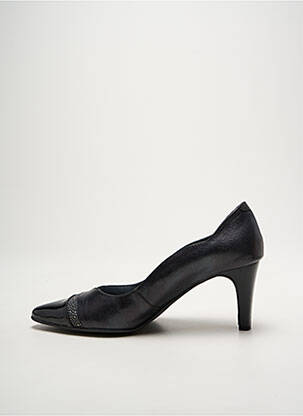 Escarpins tissage satiné talon de 7 à 9cm noir J.METAYER femme